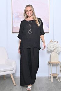 AE Luxe Wide Shirred Elastic Waistband Pants