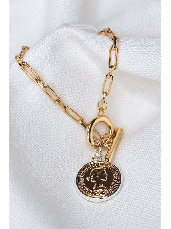 She Jewellery Royal Coin Link Bracelet