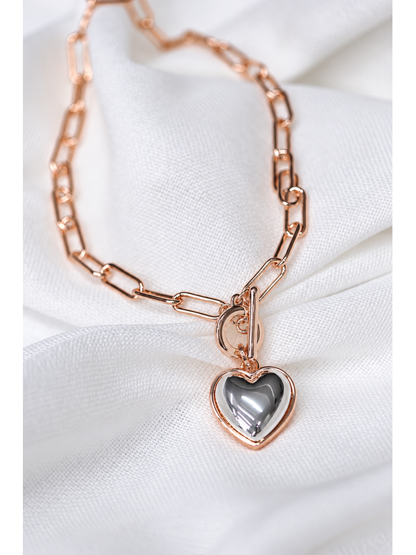SHE Jewellery Luxe Link Heart Necklace
