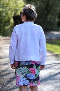 Foil Ruffle Neck Jacket