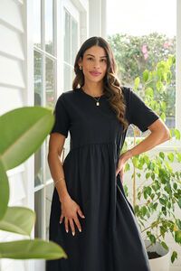 Memo Contrast Detail Swing Dress