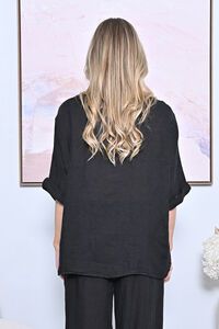 AE Luxe Linen Top with Necklace