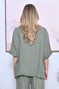 AE Luxe Linen Top with Necklace