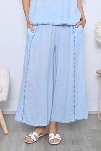 AE Luxe Contrast Stitching Linen Pant
