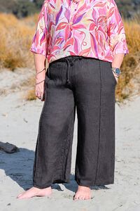 AE Luxe Contrast Stitching Linen Pant