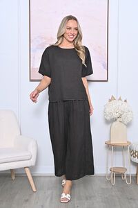 AE Luxe Contrast Stitching Linen Pant