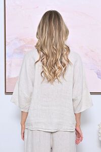 AE Luxe Crochet Hem Linen Top