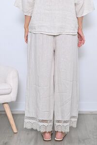 AE Luxe Crochet Hem Linen Pant