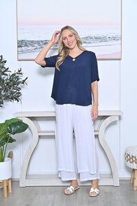 La Mode Open Layered Top