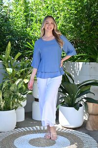 La Mode 3-4 Sleeve Layered Top