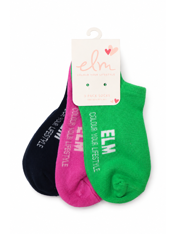 Elm No Show Sock 3 Pack