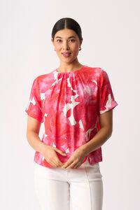Foil Pleat Neck Top