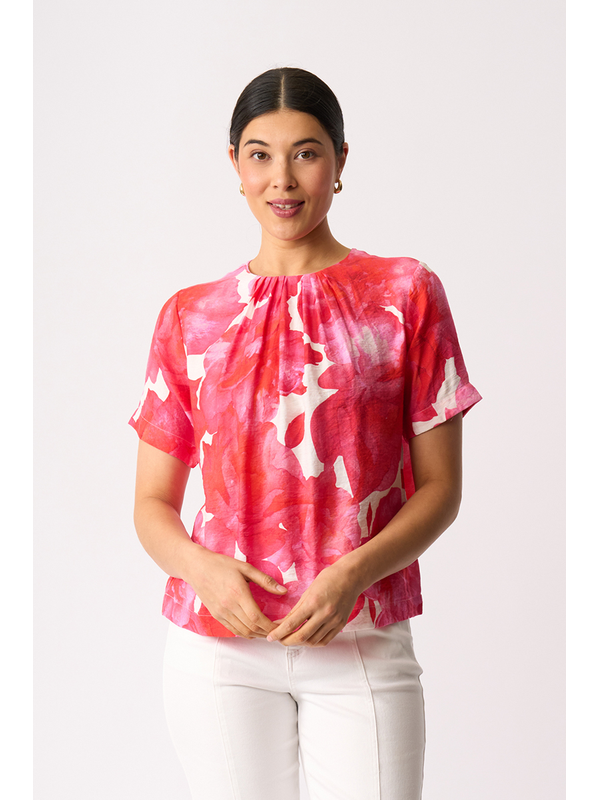 Foil Pleat Neck Top