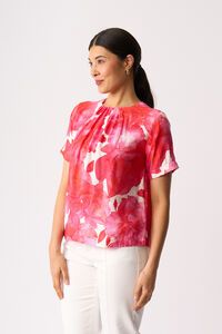 Foil Pleat Neck Top