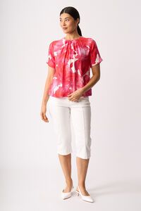 Foil Pleat Neck Top