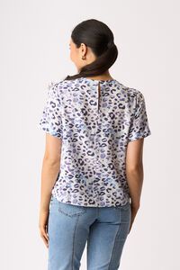 Foil Pleat Neck Top