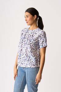 Foil Pleat Neck Top