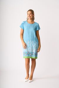 Foil Tulip Sleeve Dress