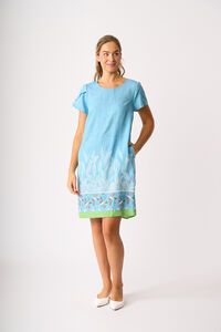 Foil Tulip Sleeve Dress