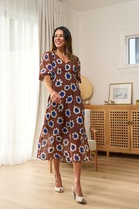 Memo V Neck Feature Dress