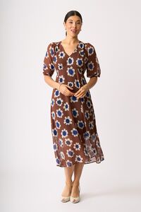 Memo V Neck Feature Dress