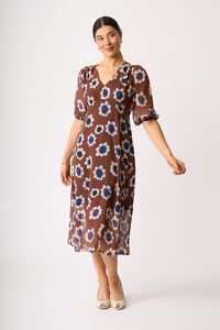 Memo V Neck Feature Dress