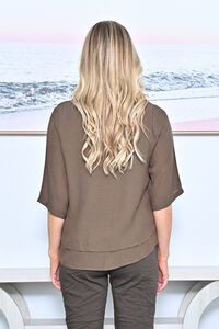 La Mode 3-4 Sleeve Layered Top
