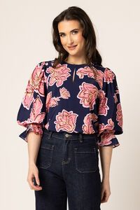 Leila + Luca Pink Petal Fleur Top