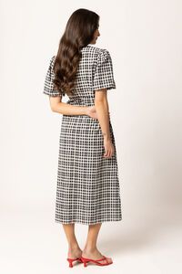 Seeking Lola Mono Check Ambitious Midi Dress