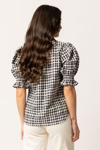 Seeking Lola Mono Check Relaxed Butterfly Top