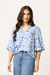 Seeking Lola Blue Lagoon Graceful Top