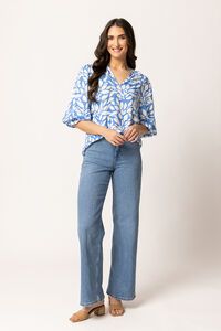 Seeking Lola Blue Lagoon Graceful Top