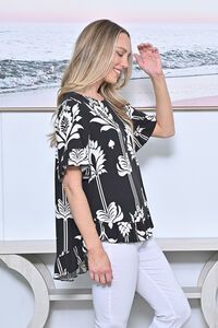 New U Hi Low Ruffle Cuff Top