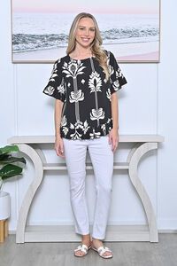 New U Hi Low Ruffle Cuff Top