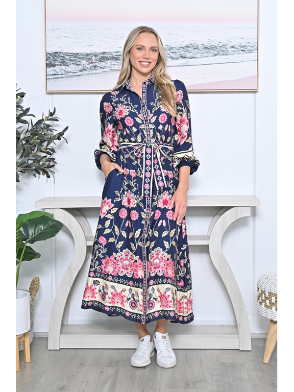 New U Midi Shirt Dress
