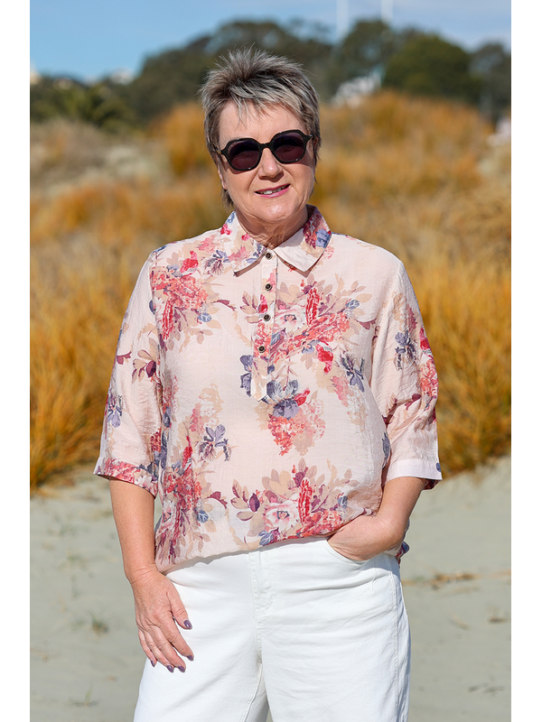 La Mode Floral Cotton Shirt