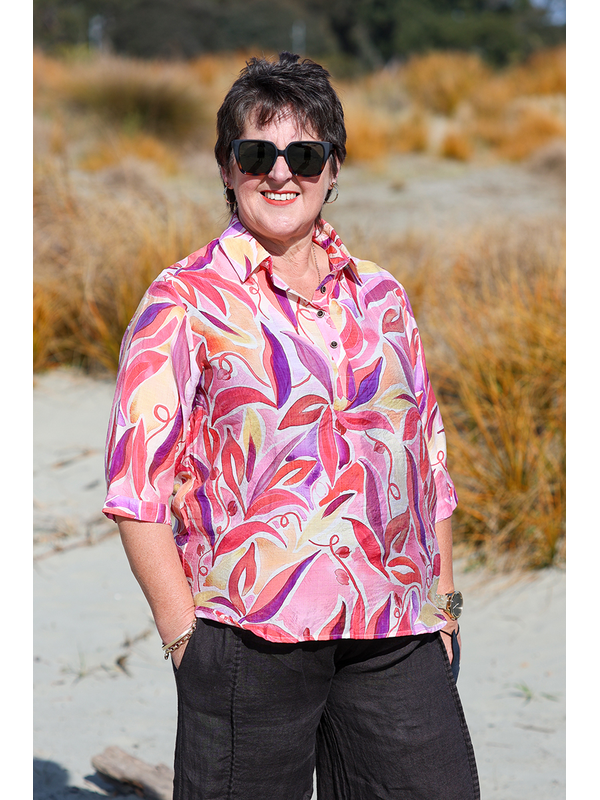 La Mode Floral Cotton Shirt