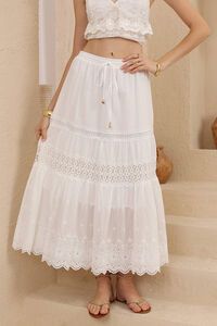 Iris Maxi Sienna Lace Skirt
