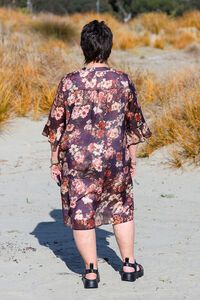 La Mode Front Button Flare Sleeve Dress