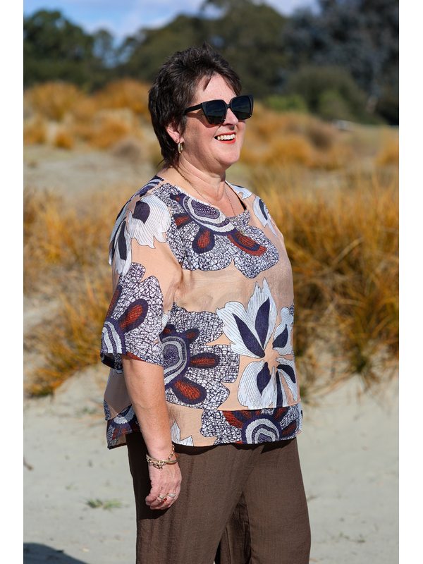 La Mode Double Layer Floral Top