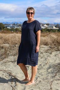 AE Luxe Plain Linen Baggy Dress