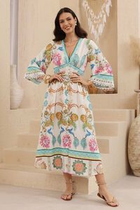 Iris Maxi Serena Border Print Maxi Dress