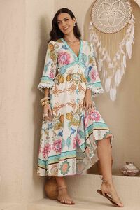 Iris Maxi Serena Border Print Maxi Dress