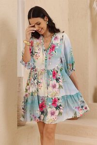 Iris Maxi Kalani Tropical Babydoll Dress
