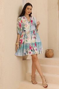 Iris Maxi Kalani Tropical Babydoll Dress