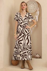 Iris Maxi Savannah Zebra Maxi Dress
