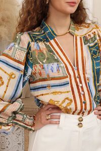 Iris Maxi Josephine Scarf Print Shirt