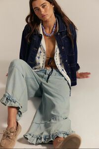 Smaibulun Ruffle Detail Hem Jean