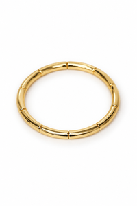Tiger Tree Gold Curved Bar Bracelet