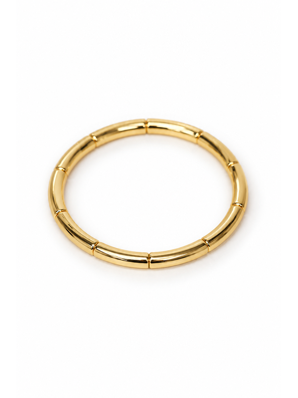 Tiger Tree Gold Curved Bar Bracelet